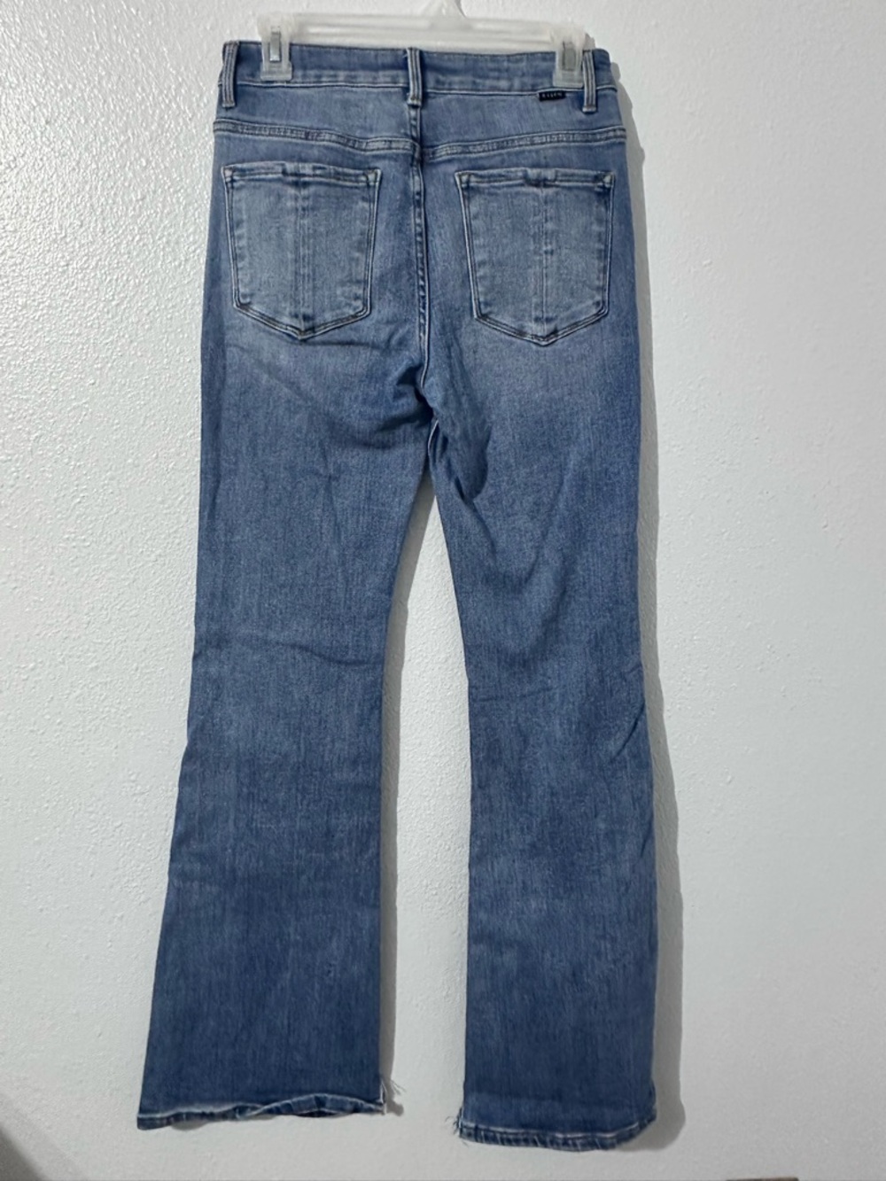 Risen Jeans Womens 7/28 High Rise Boot Cut Bell Bottom Denim Jeans Hippie - Picture 2 of 5
